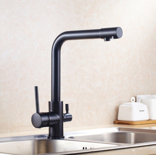 BowLift | Filtered Water Kitchen Faucet Double Handle Faucet
