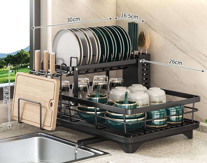 BowLift | Adjustable Dish Drying Rack – Space-Saving Kitchen Drainer for Small & Large Kitchens