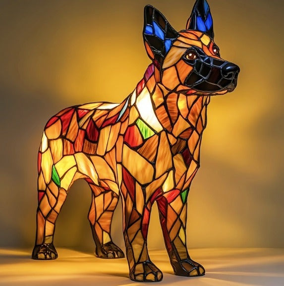 BowLift | GlowPaw Dog Tribute Lamp – Handmade Acrylic Night Light for Dog Lovers (USB Powered)