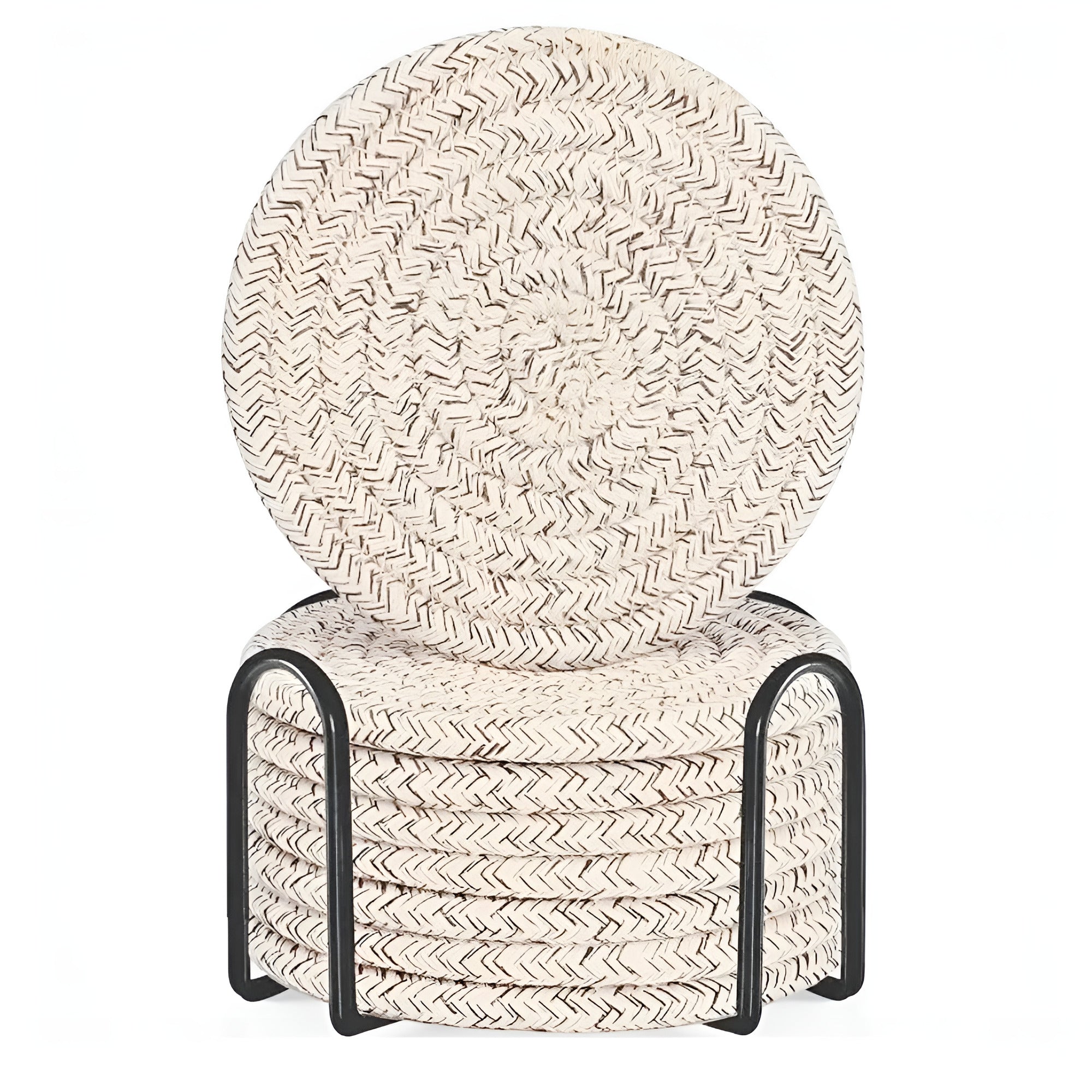 BowLift | Woven Whirl Coaster Set | 8Pcs Set