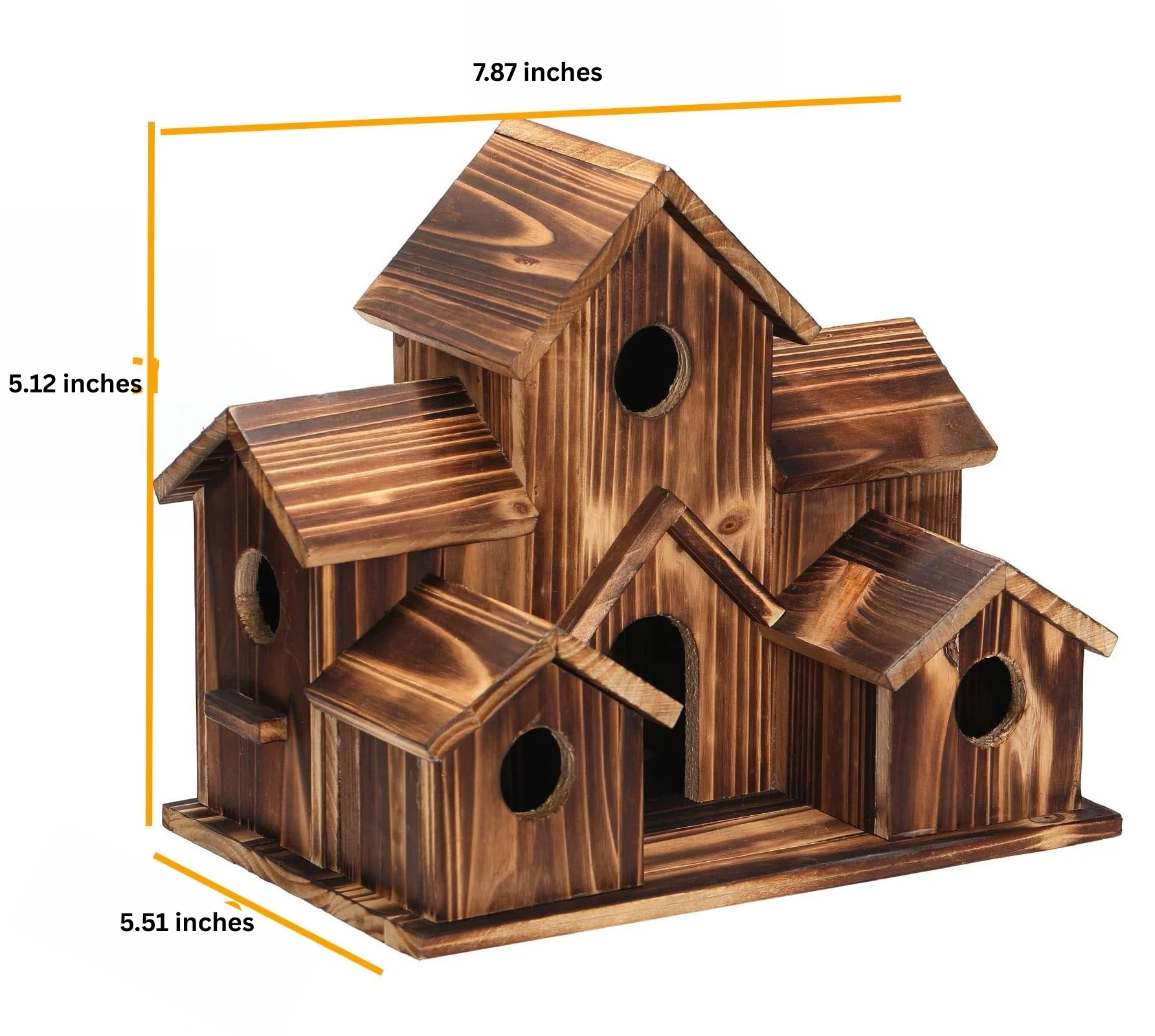 BowLift | Handcrafted Wooden Birdhouse Tree Birdhouse with 6 Holes