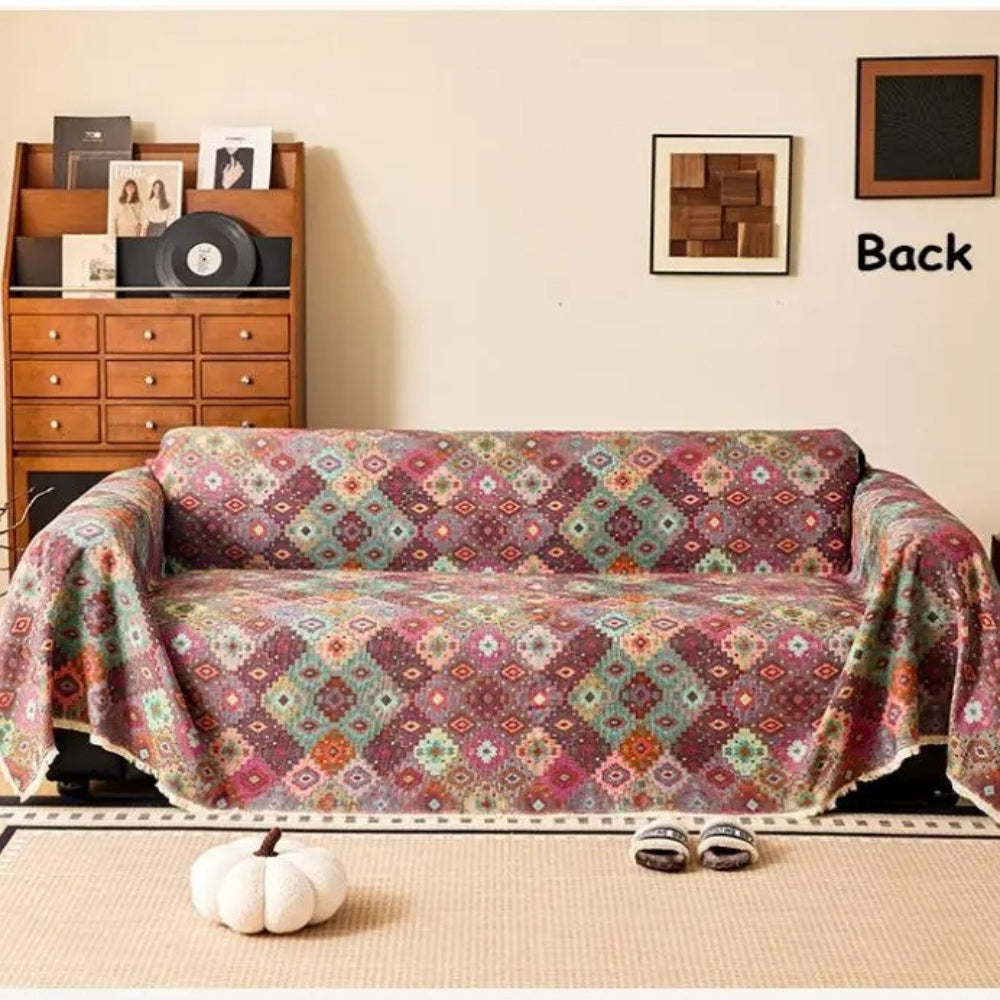 BowLift | Zahara Geometric Tribal Kilim Sofa Cover