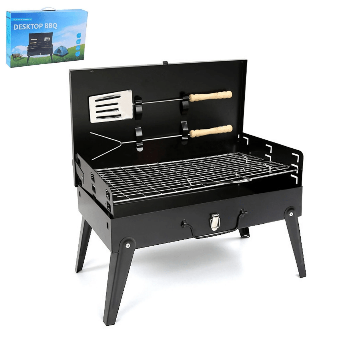 BowLift | Foldable steel garden barbecue for camping & garden