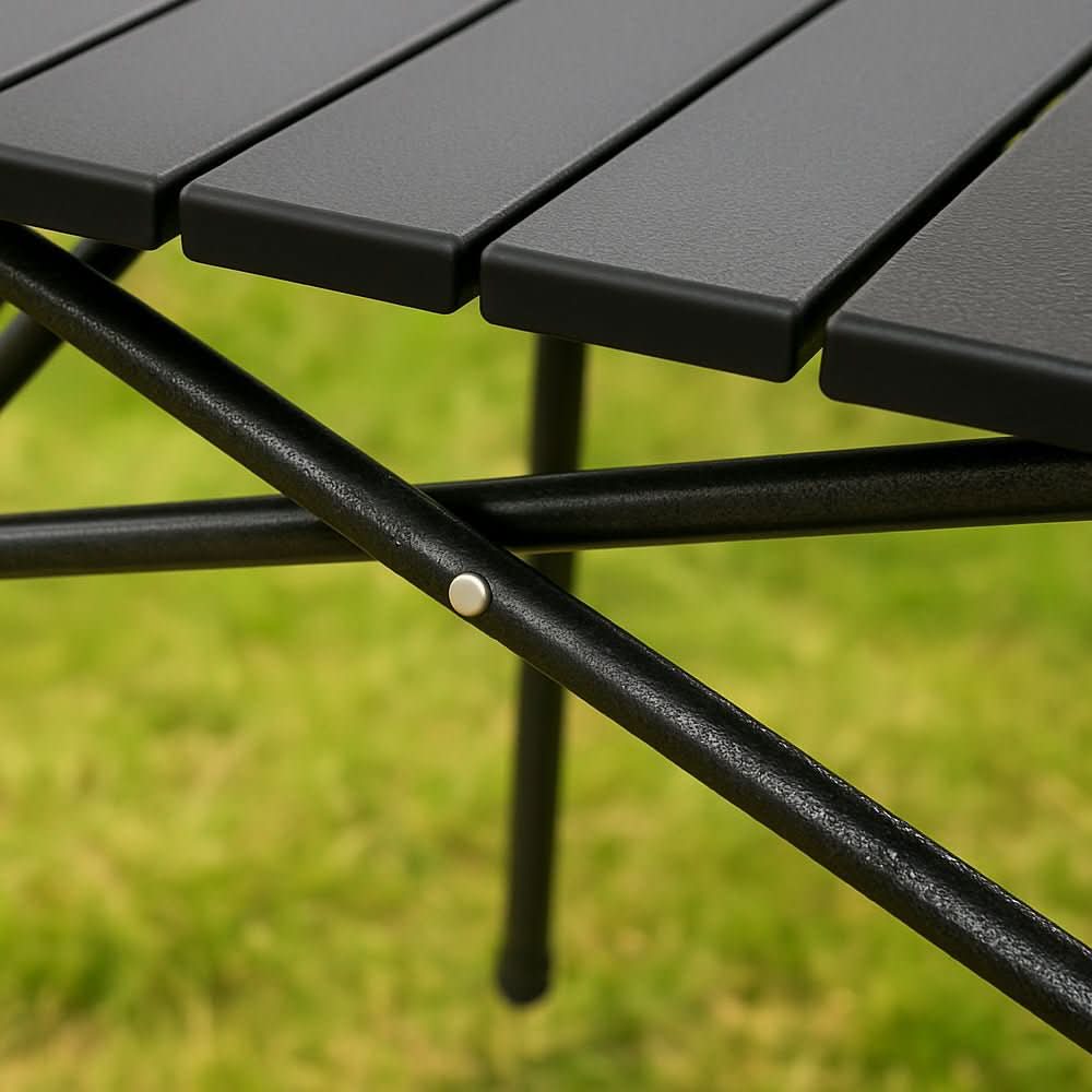 BowLift | Foldable camping table with X-frame & heat-resistant surface