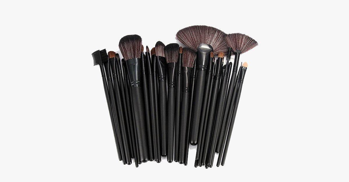 BowLift | Black Makeup Brush Set with 32 Brushes and Case – A Complete Makeup Savior