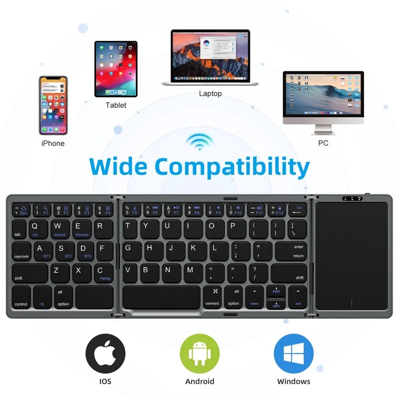 BowLift | Foldable Bluetooth Keyboard with Touchpad