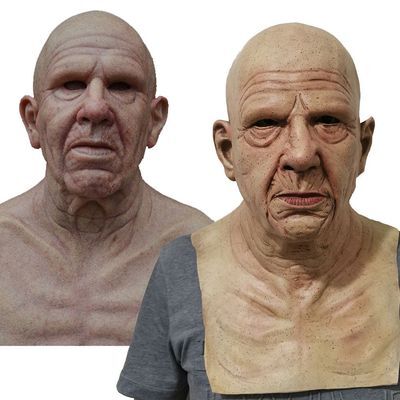 BowLift | Creepy Old Man Mask – Realistic Latex Halloween Mask for Adults