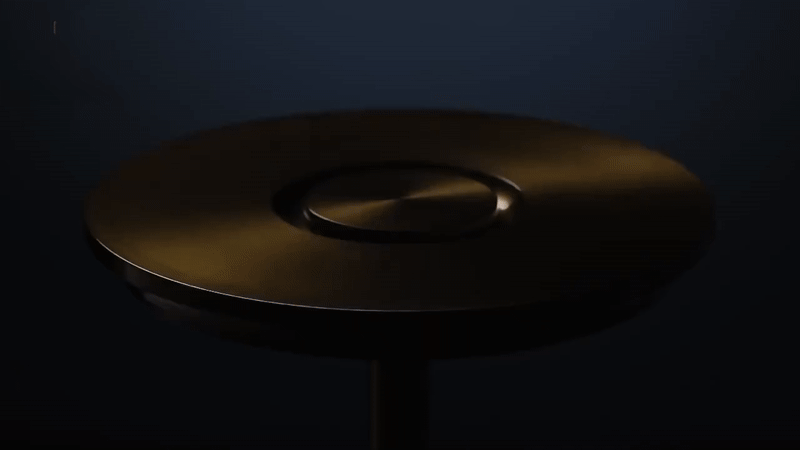 BowLift | Cordless Rechargeable Modern Aura Table Lamp with Touch Controls | Wireless LED Light for Modern Side Tables and Office Desks | Minimalist Table Lamp