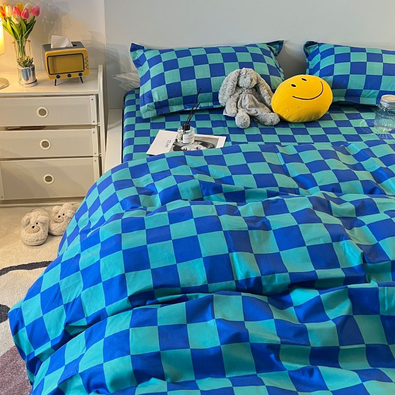 BowLift | Abstract Chessboard Single Bed Linen Set