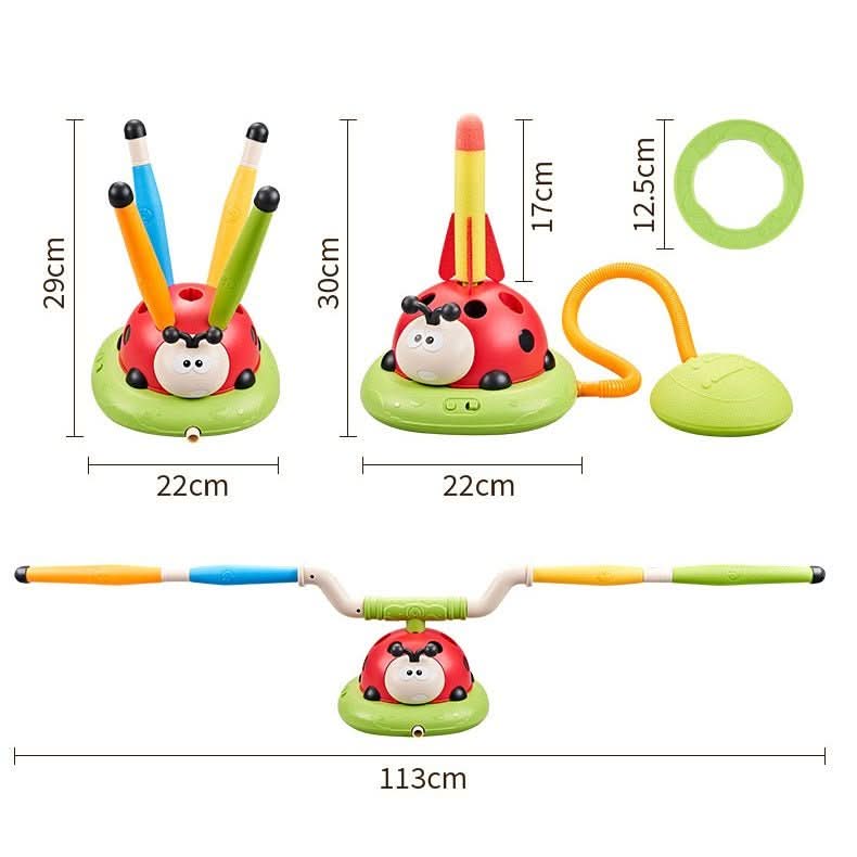 BowLift | 3-in-1 activity set for children with rope skipping, ring toss and pedal rocket