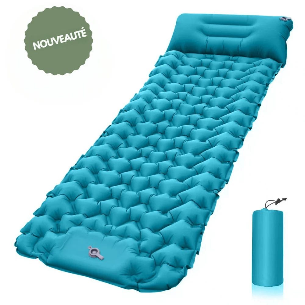 BowLift | AirTrek Mat – Inflatable Camping Mattress with Foot Pump & Built-In Pillow