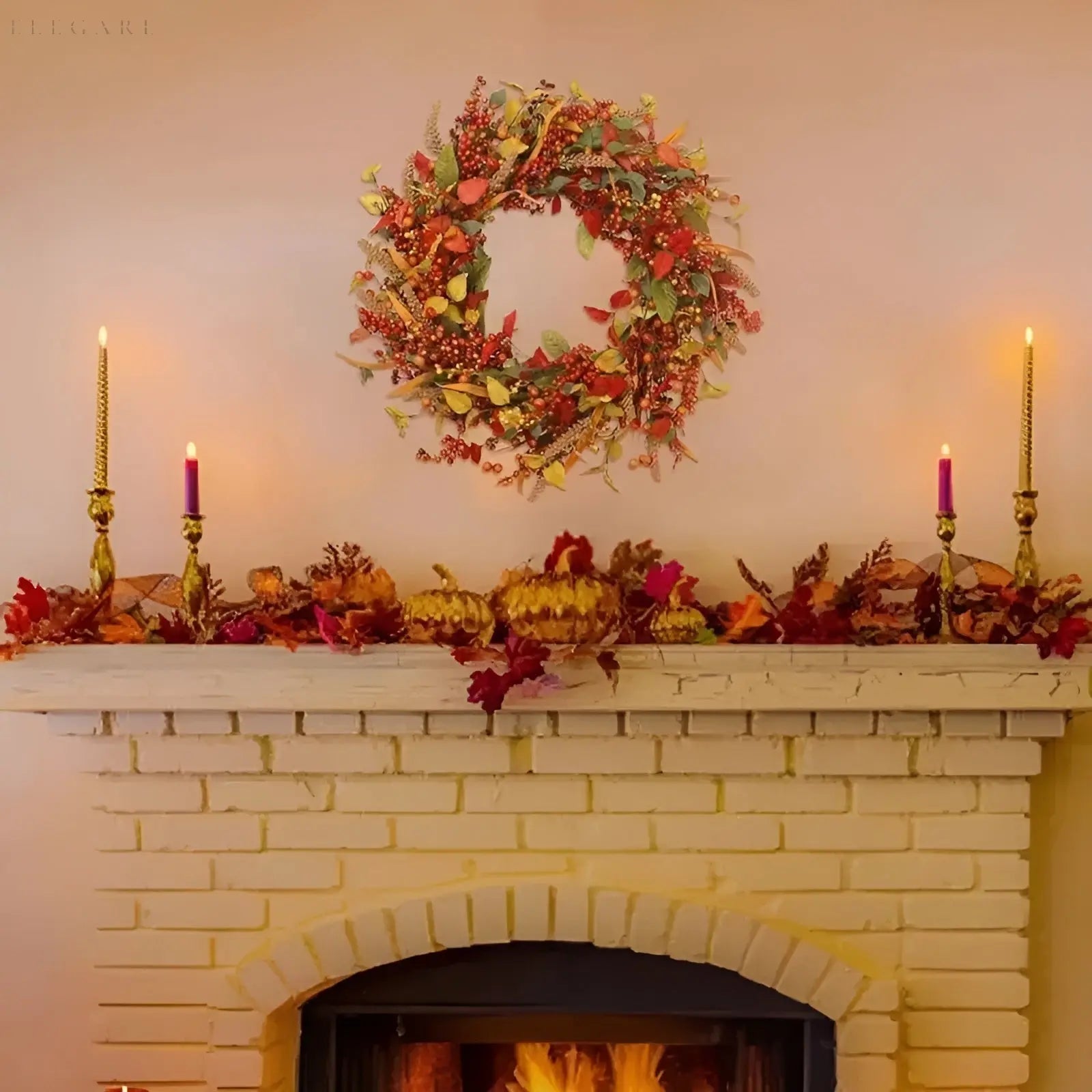 BowLift | AmberLeaf Autumn Rattan Wreath