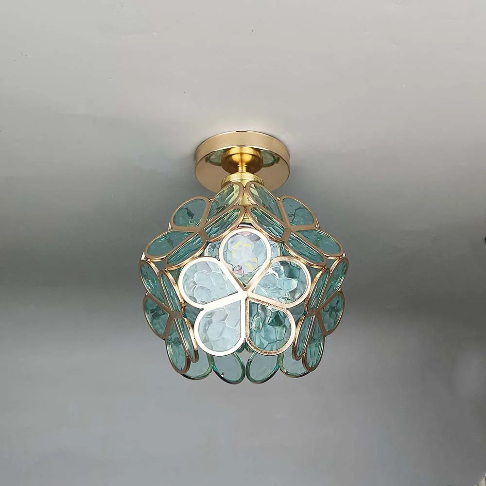BowLift | Artistic Glass Ceiling Light with Floral Design - FlowerHall
