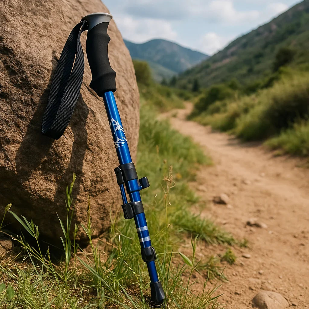 BowLift | Adjustable Foldable Trekking Pole for Hiking, Backpacking & Outdoor Adventures - Lightweight Aluminum Design