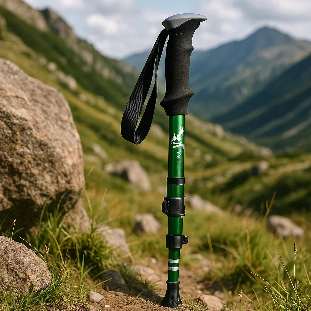 BowLift | Adjustable Foldable Trekking Pole for Hiking, Backpacking & Outdoor Adventures - Lightweight Aluminum Design