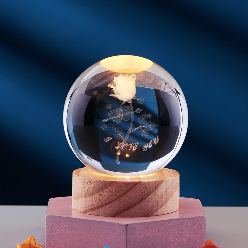 BowLift | AURASHINE – 3D LED Crystal Lamp for Dreamy Night Ambiance