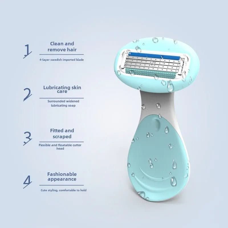 BowLift | 4-blade compact razor with storage box | Smooth skin on the go & at home