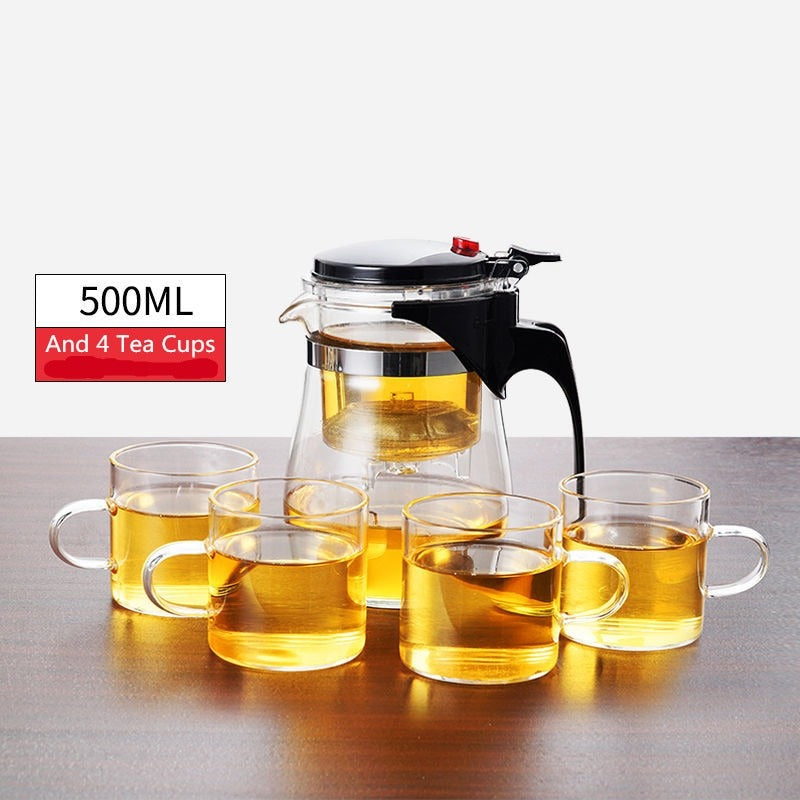 BowLift | TeaTime Heat Resistant Glass Teapot