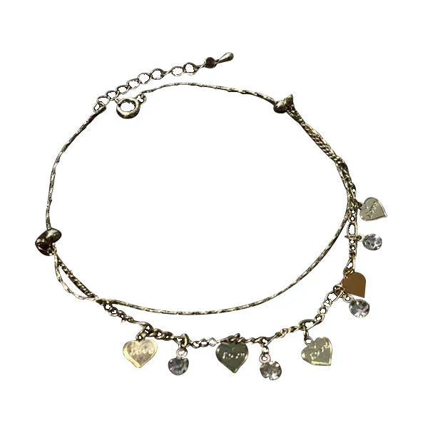 BowLift | Crystal Encrusted Anklet with Diamond Fringes