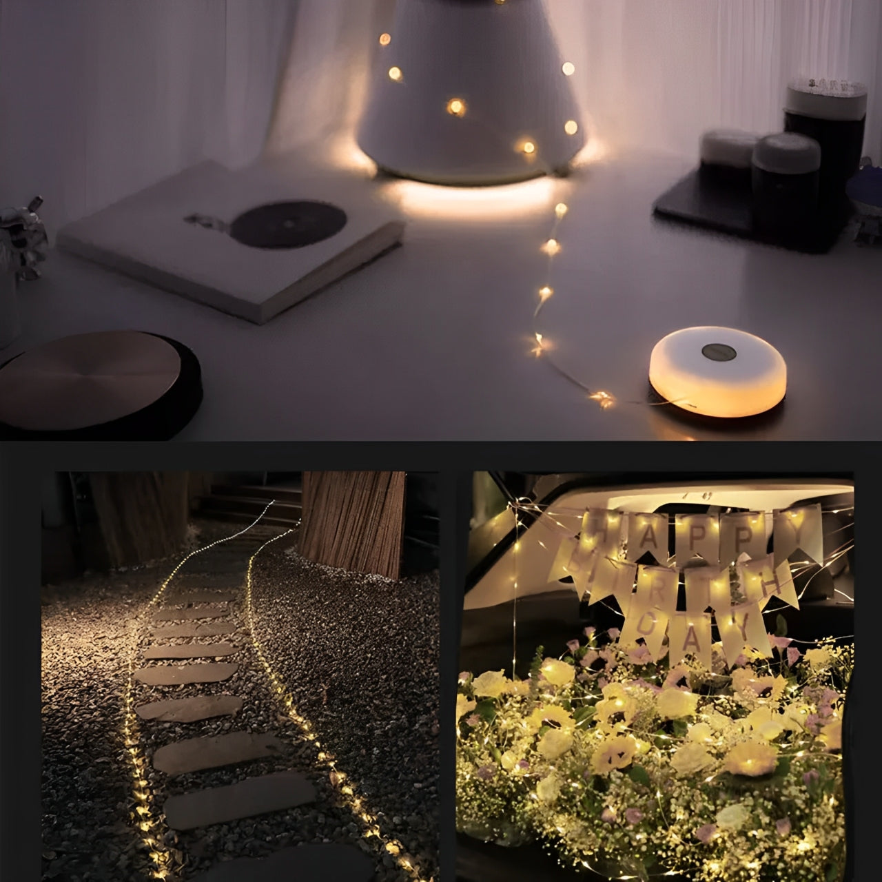 BowLift | Portable LED Camping String Light – USB Rechargeable Waterproof Fairy Lights for Outdoor & Indoor Use (10m)