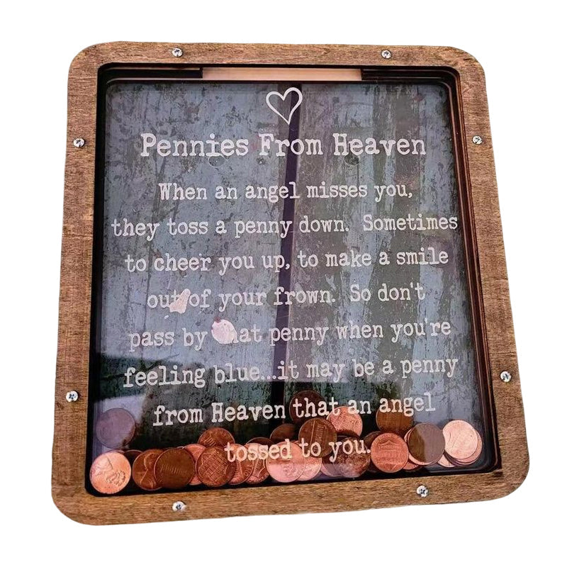 BowLift | Pennies from Heaven Bank, Wooden Piggy Bank