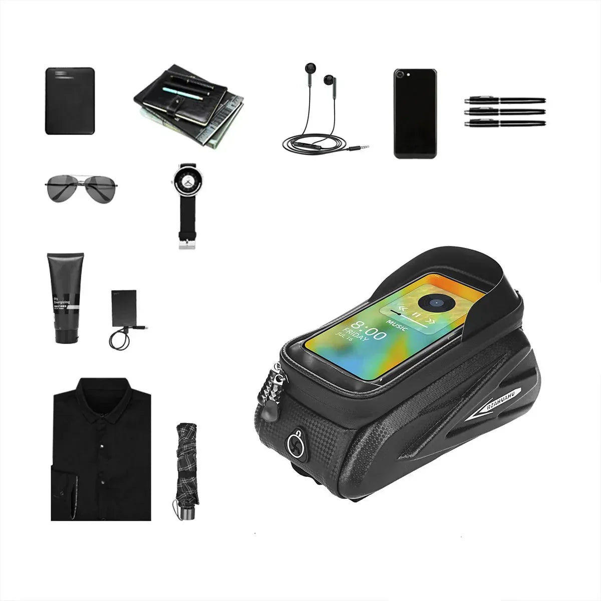 BowLift | BikeGear PRO – Waterproof Bike Bag with Touchscreen & Headphone Port
