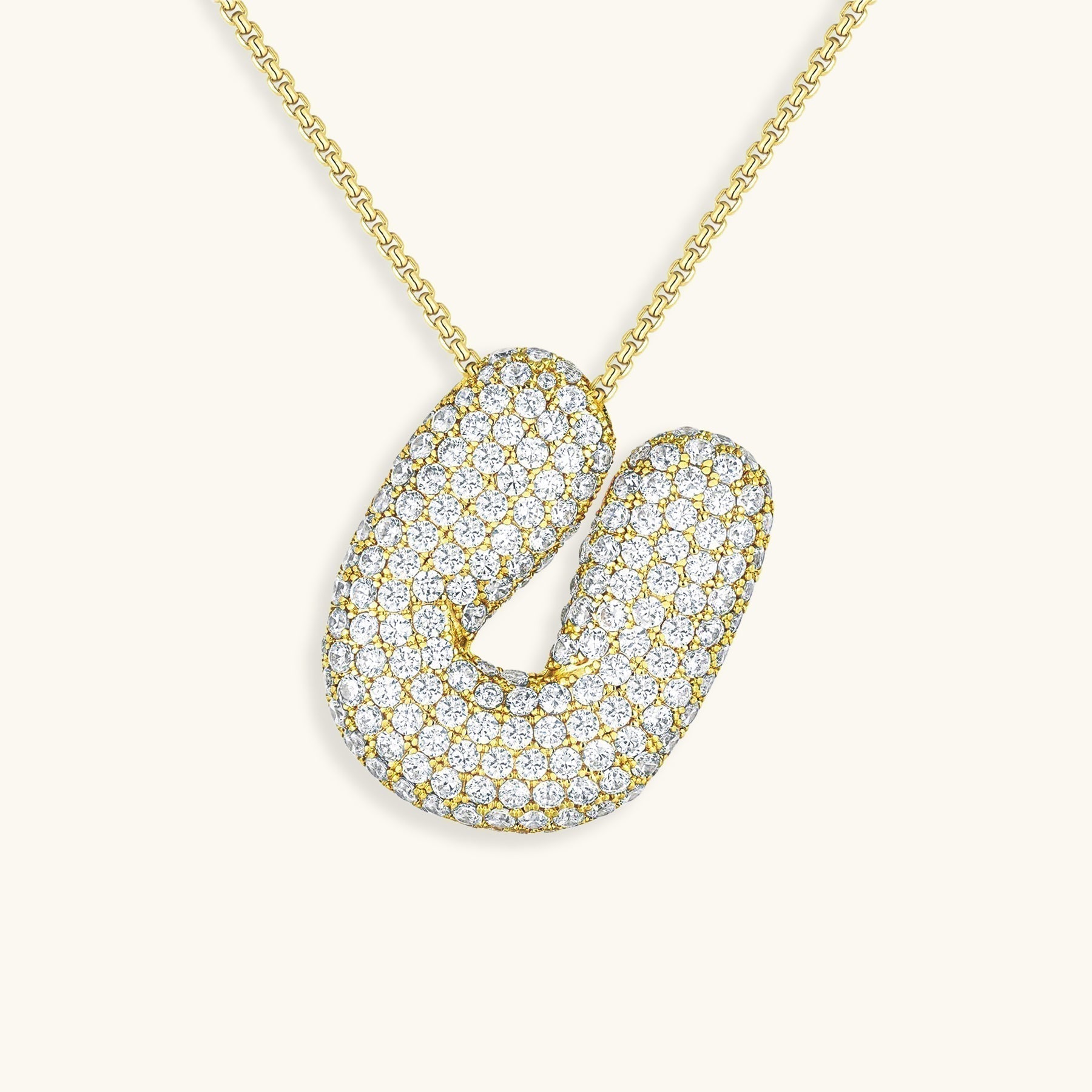 BowLift | Bubble Initial-Diamond-Necklace