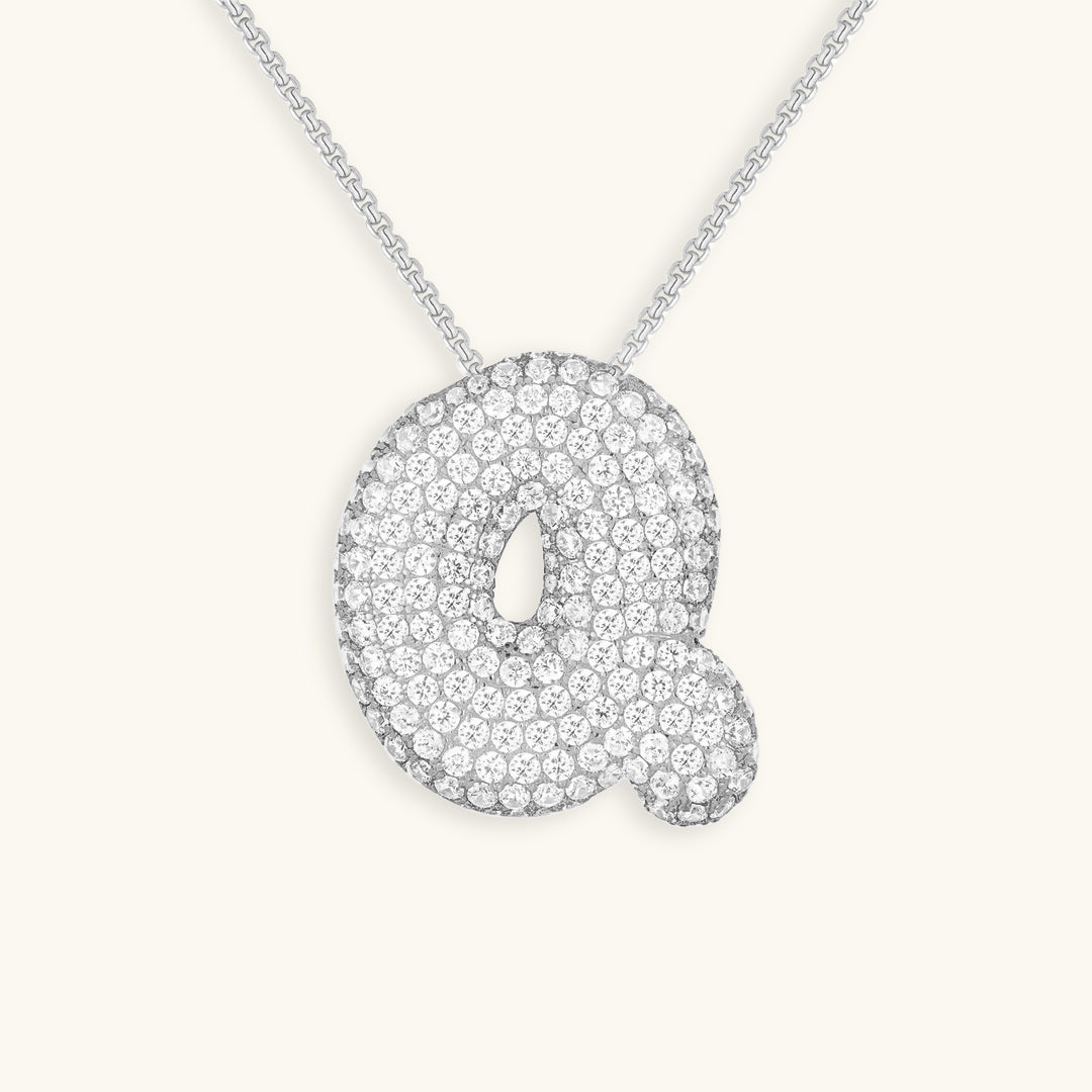 BowLift | Bubble Initial-Diamond-Necklace