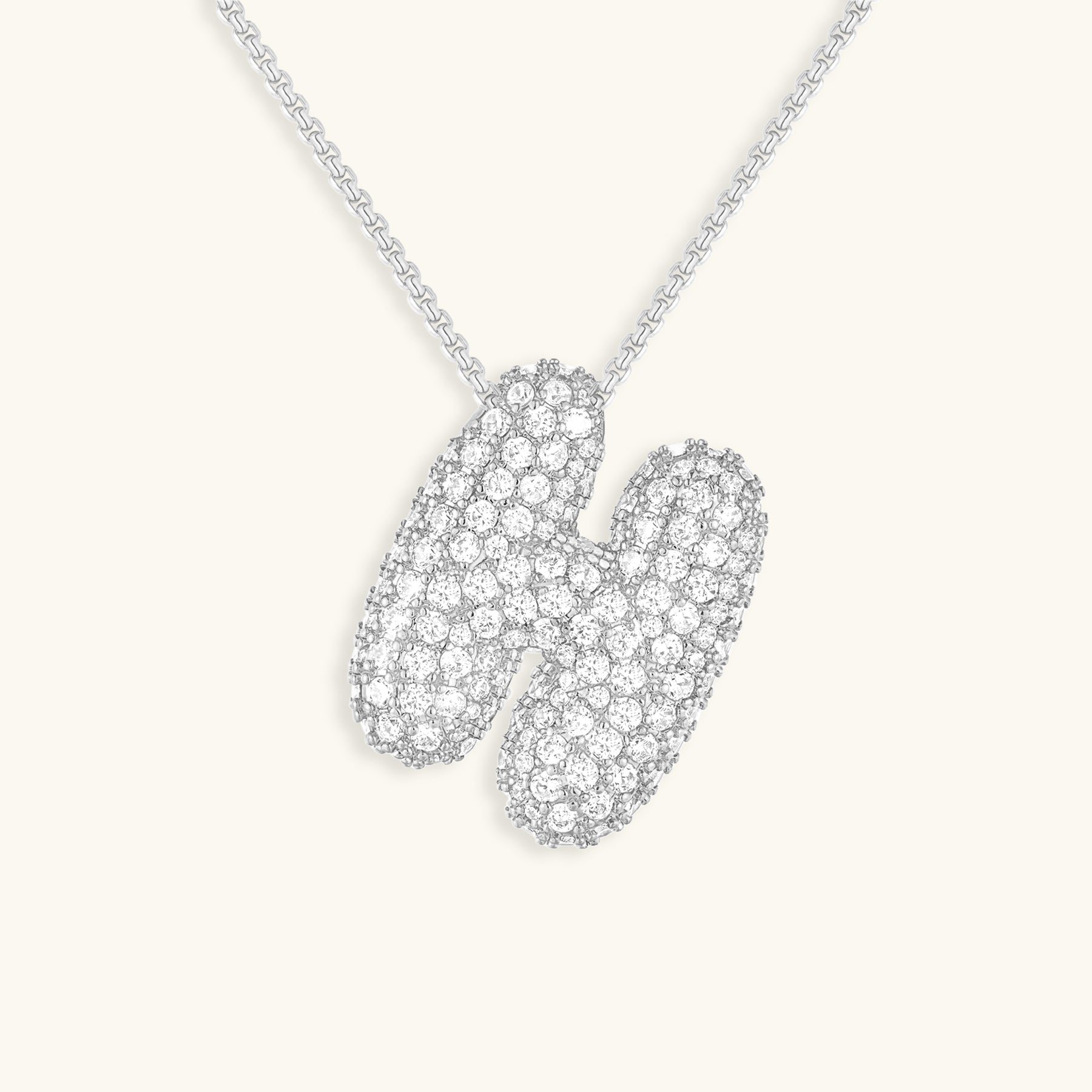 BowLift | Bubble Initial-Diamond-Necklace