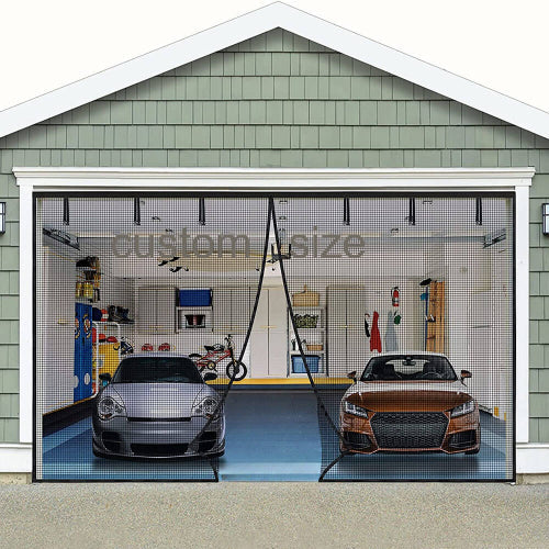 BowLift | AeroShield Bug-Free Garage Screen | Magnetic mesh garage door screen for fresh airflow and insect protection
