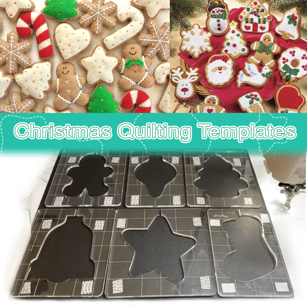 BowLift | Christmas Motif Quilting Template Set (6 PCS) - With Instructions