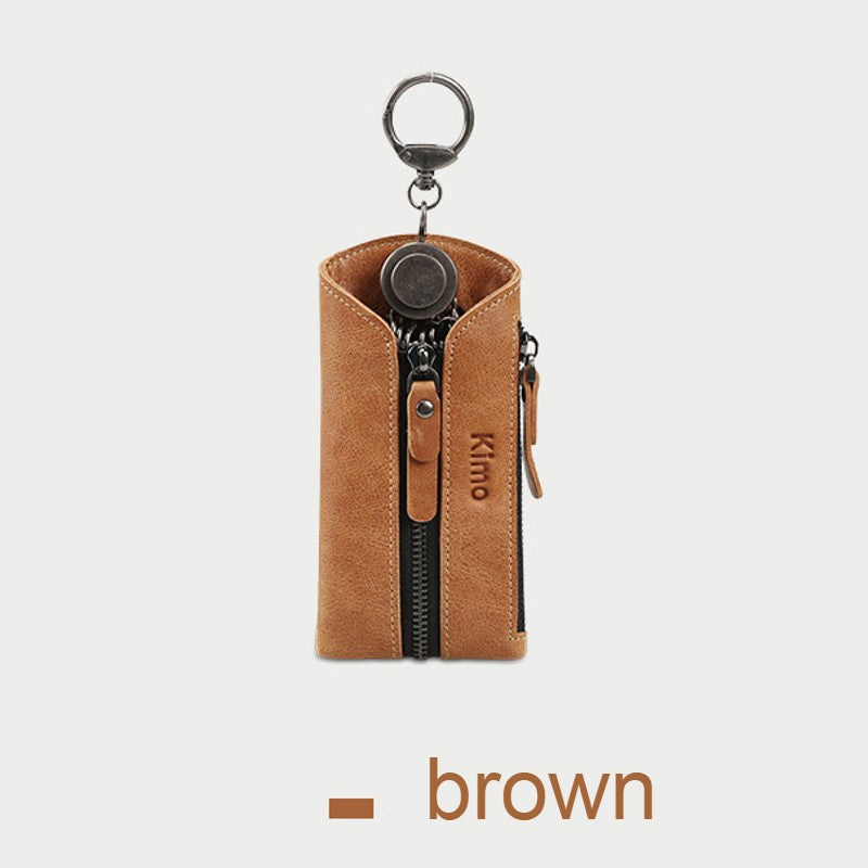 BowLift | 7-in-1 Portable Leather Key Case with Zipper Coin Purse, for Men & Women