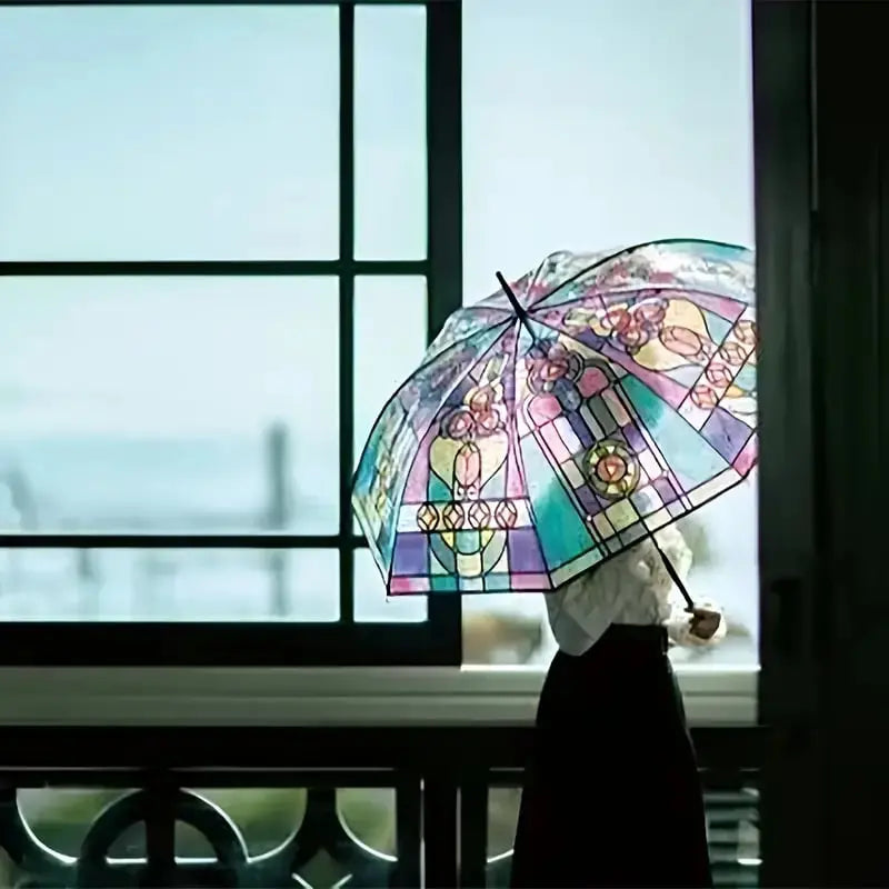 BowLift | Stained Glass Art Umbrella — Automatic Wind PRedection and Rain PRedection