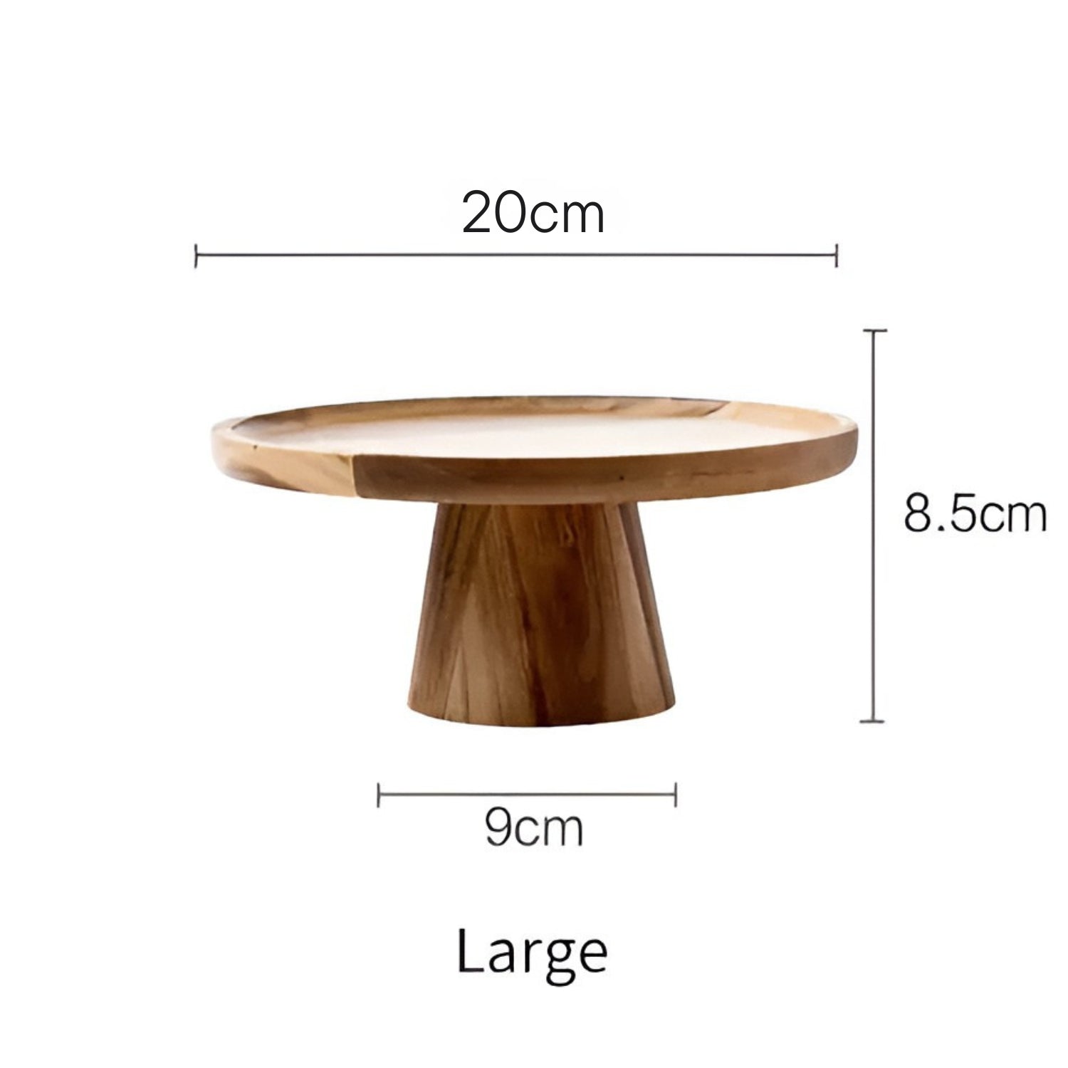 BowLift | High Stand Wooden Cake Plate