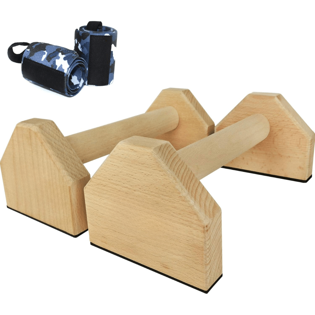 BowLift | Calisthenics Power Bars – Non-Slip Wooden Parallettes – Push-Ups, Dips & L-Sits – Stable & Ergonomic Training Equipment