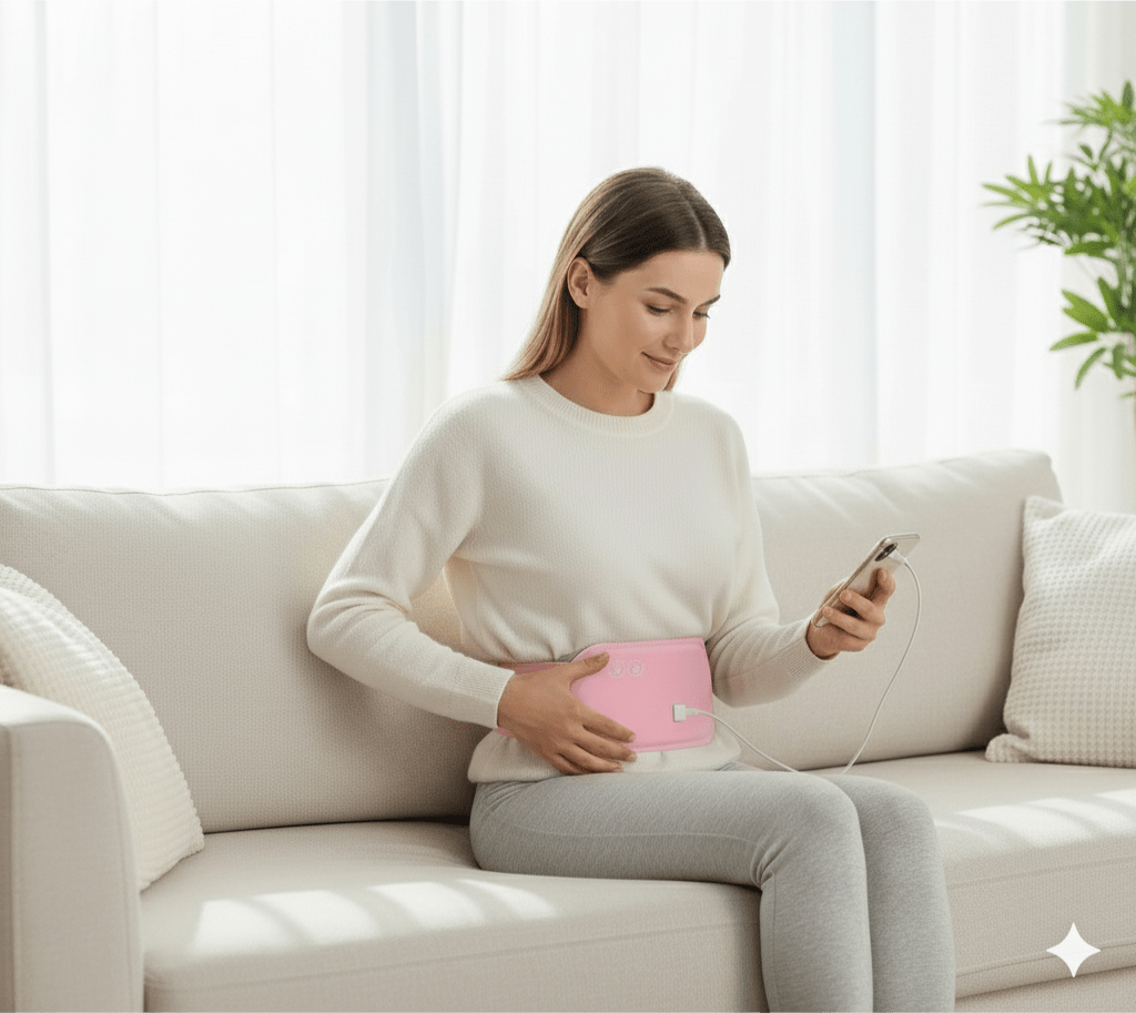 BowLift | CALMCORE – Electric Abdominal Heating Pad with Heat & Vibration