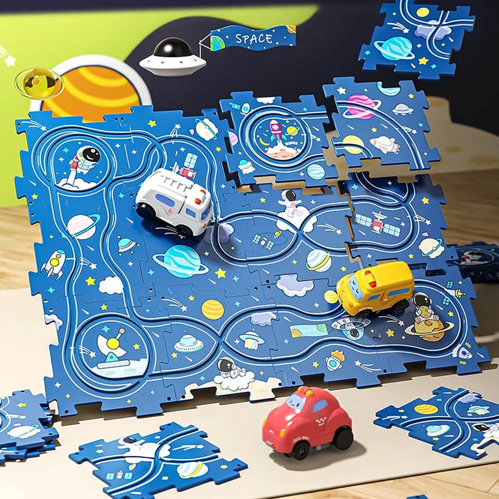 BowLift | Carpuzzle – Creative race track puzzle with car & accessories