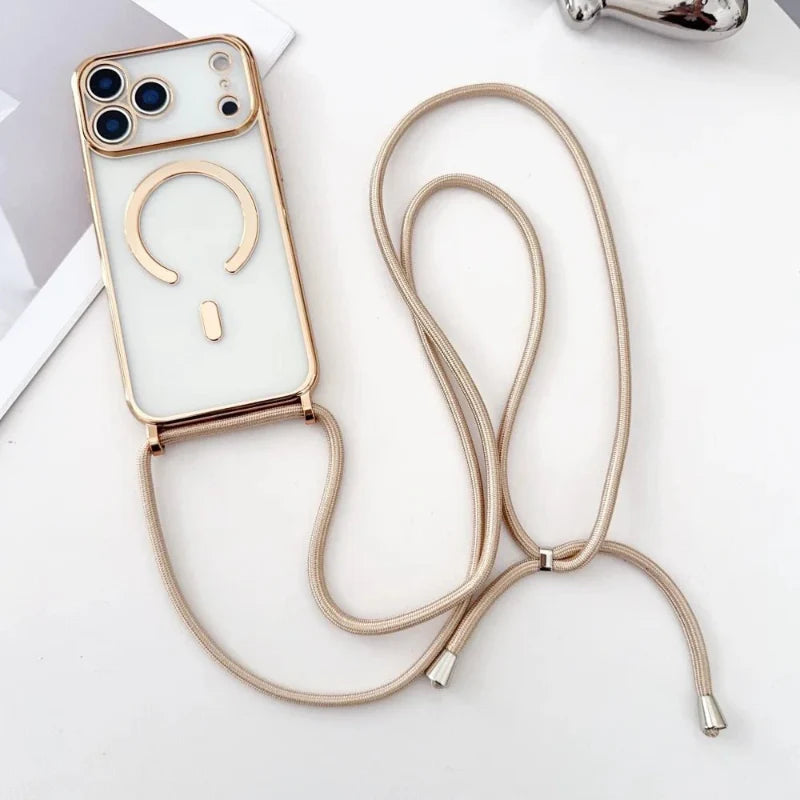 BowLift | CarryLink – Adjustable Phone Lanyard with Clear MagSafe Case
