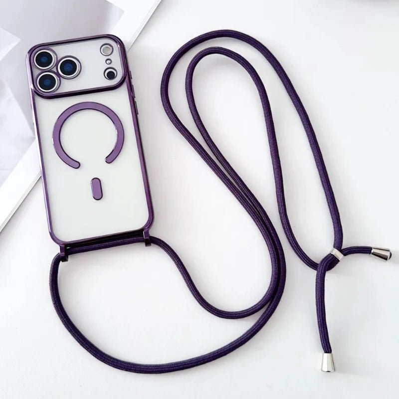 BowLift | CarryLink – Adjustable Phone Lanyard with Clear MagSafe Case