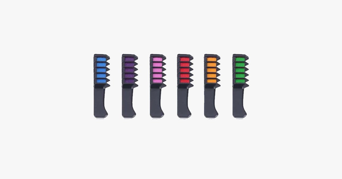 BowLift | 6 Piece Set Shimmer Hair Chalk Comb