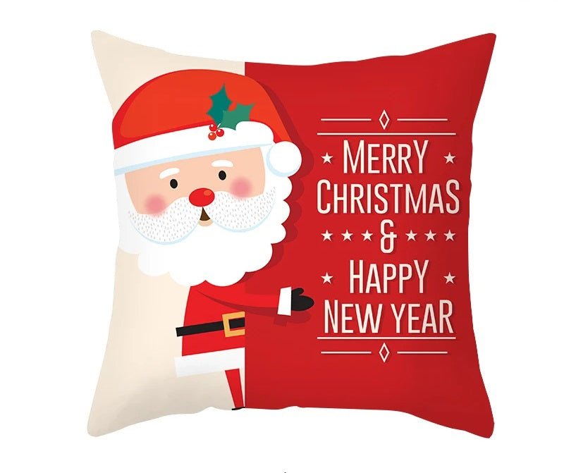 BowLift | Christmas Cushion Cover – Festive Santa & Elk Design for Holiday Decor & Perfect New Year Gift