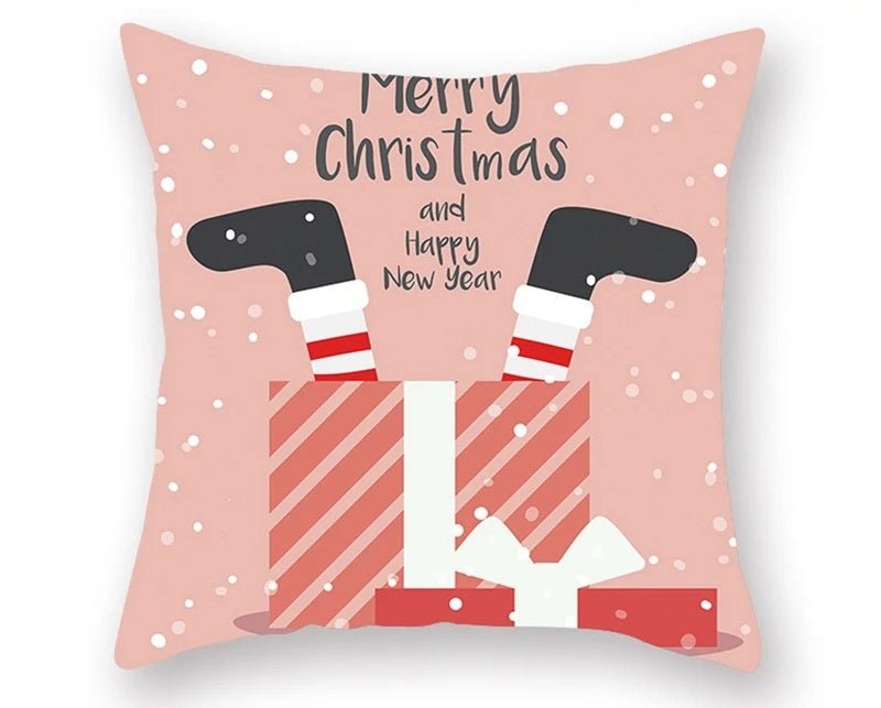 BowLift | Christmas Cushion Cover – Festive Santa & Elk Design for Holiday Decor & Perfect New Year Gift