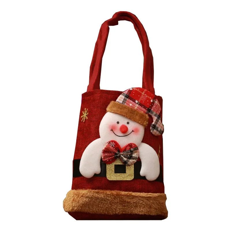 BowLift | Christmas Gift Bags Set – Adorable Santa Claus, Snowman, and Reindeer Designs! Perfect for Kids' Treats and Holiday Surprises