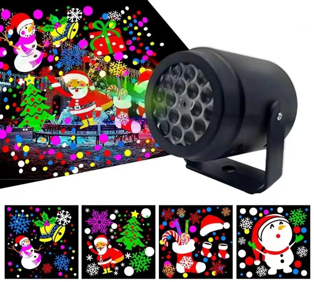 BowLift | Christmas LED Snow Light Projectors – Rotating Christmas Lights for Magical Party & Garden Decor