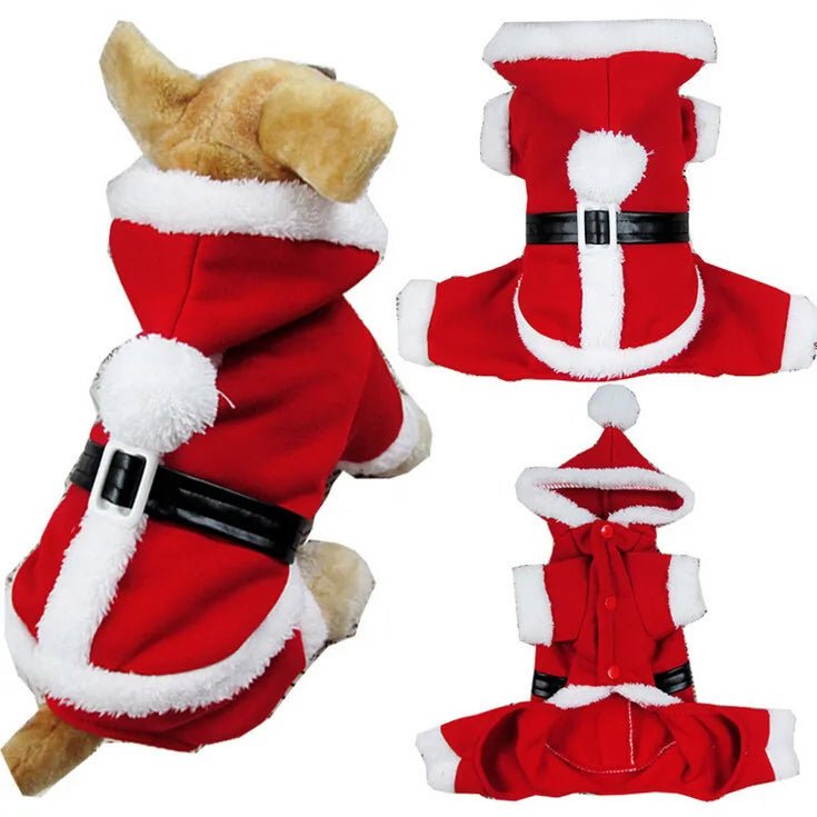 BowLift | Christmas Santa Suit for Dogs – Cozy Hooded Christmas Outfit for Festive Four-Legged Friends