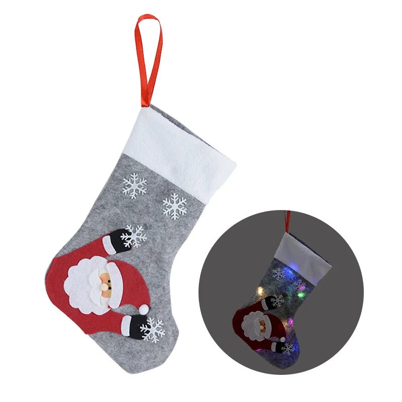BowLift | Christmas Stockings with LED Lights- Snowman, Santa, Elk, and Bear Designs Perfect for Adding Festive Cheer to Your Fireplace or Christmas Tree!