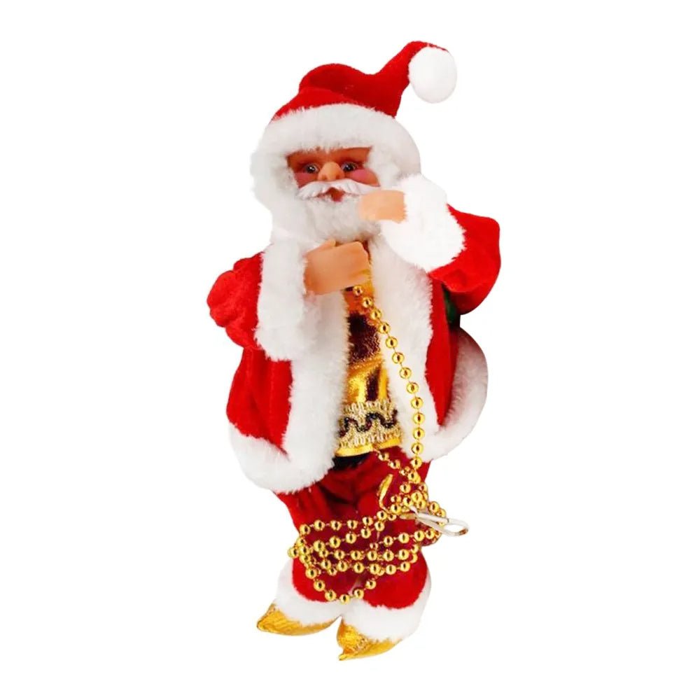 BowLift | Climbing Santa Claus Christmas Ornament - Climbing Santa with Light Music Indoor and Outdoor Christmas Decor