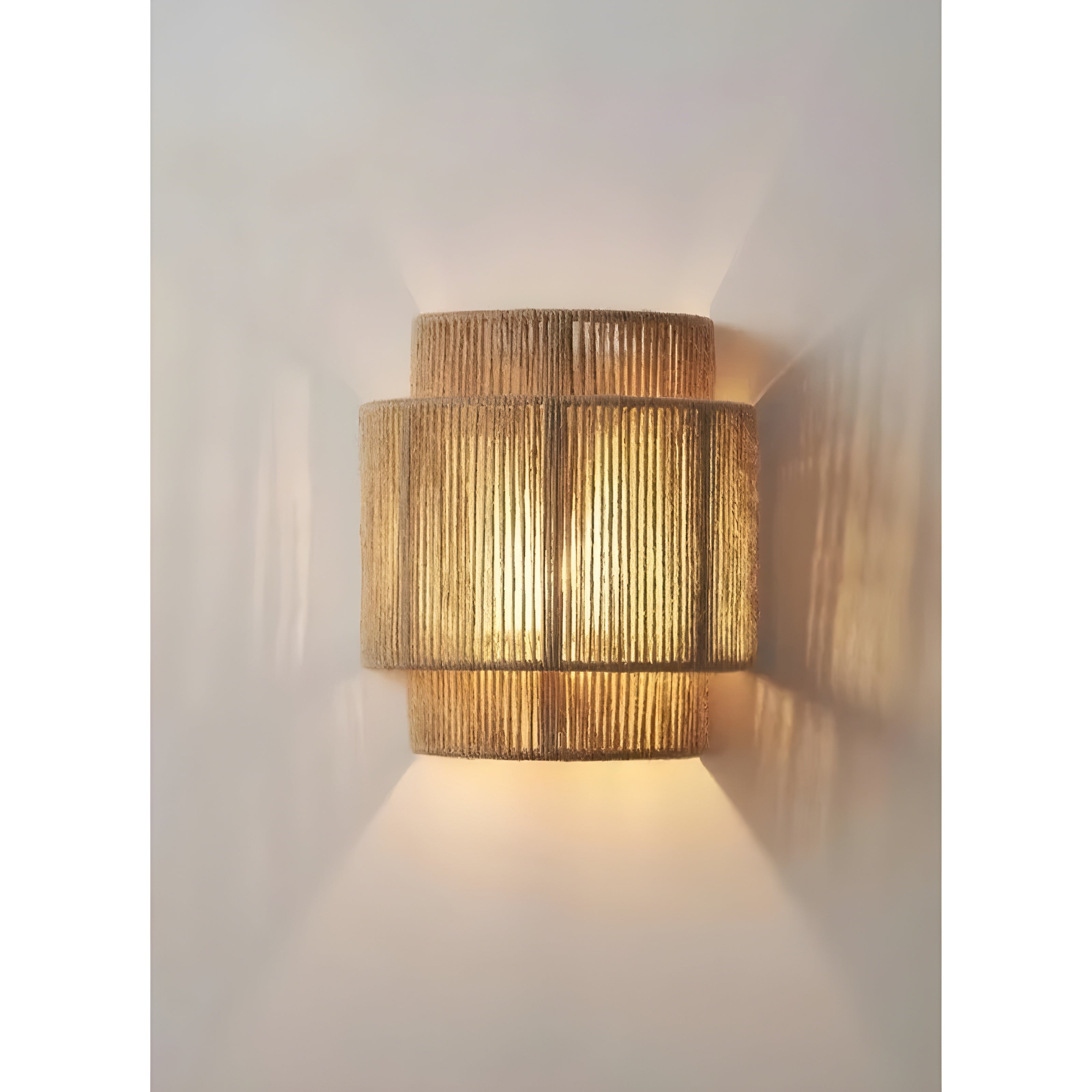 BowLift | Contemporary Rattan Woven Wall Lamp - WeaveGlow