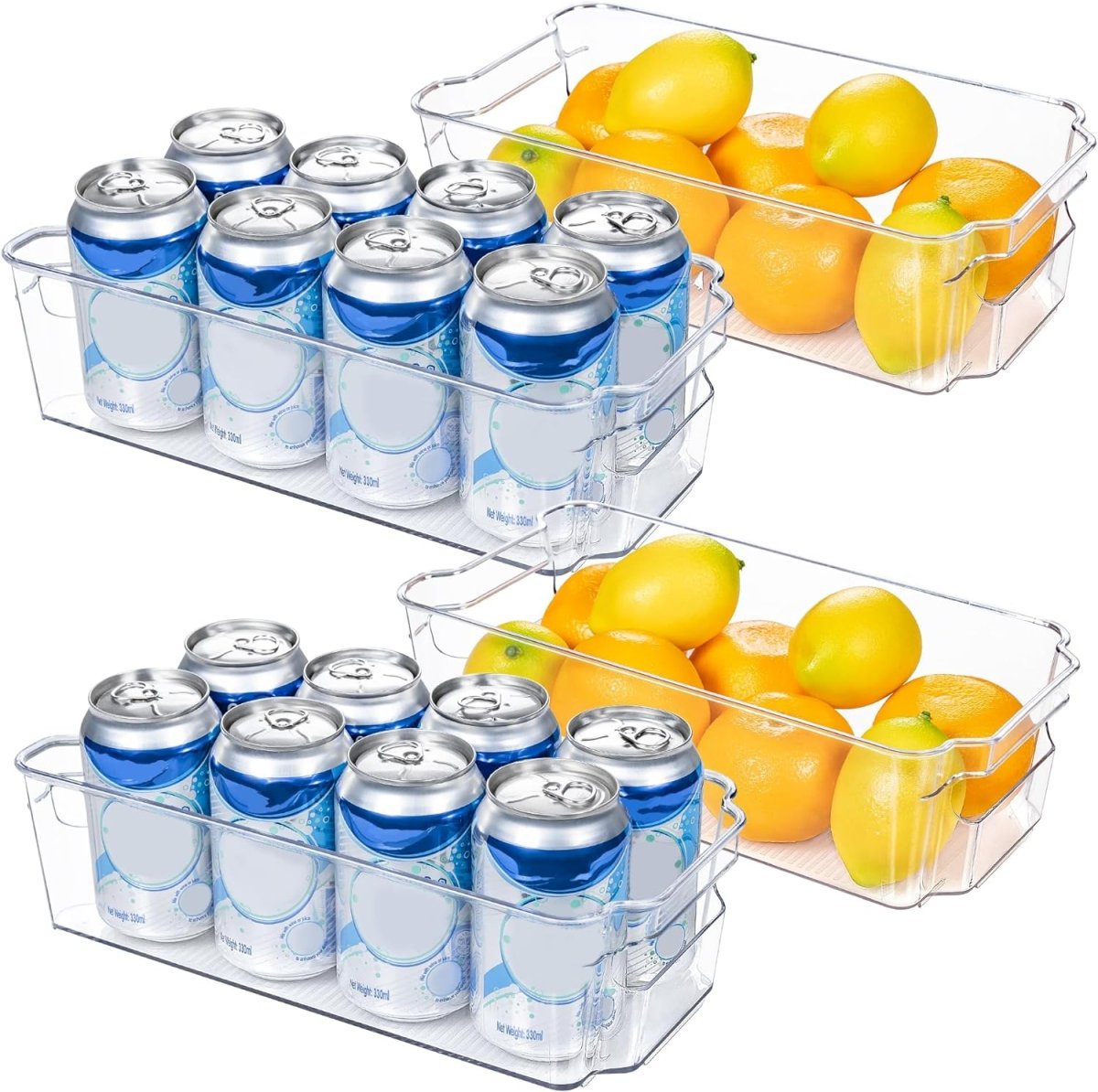 BowLift | COOLORGANIZE – Transparent Refrigerator Storage Bins for Clutter-Free Kitchen