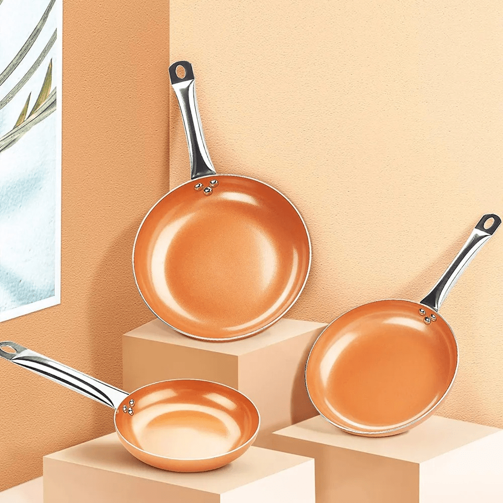 BowLift | Copper Pan – Professional Non-Stick Pan with Fast Heat Response